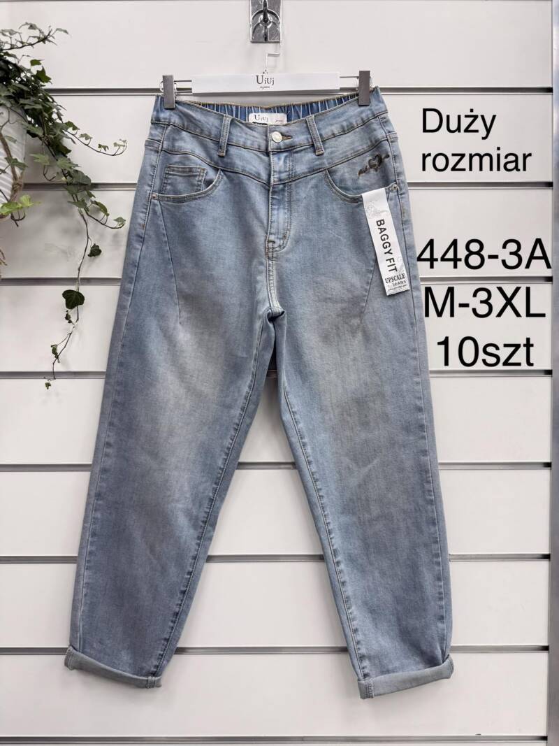 Spodnie damskie jeansy Roz M-3XL, 1 Kolor Paczka 10 szt
